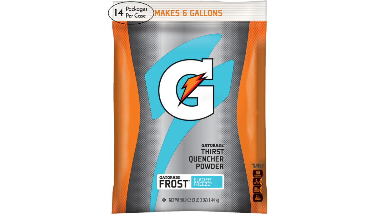 Gatorade glacier freeze 6 gallon powder 14 packages per case