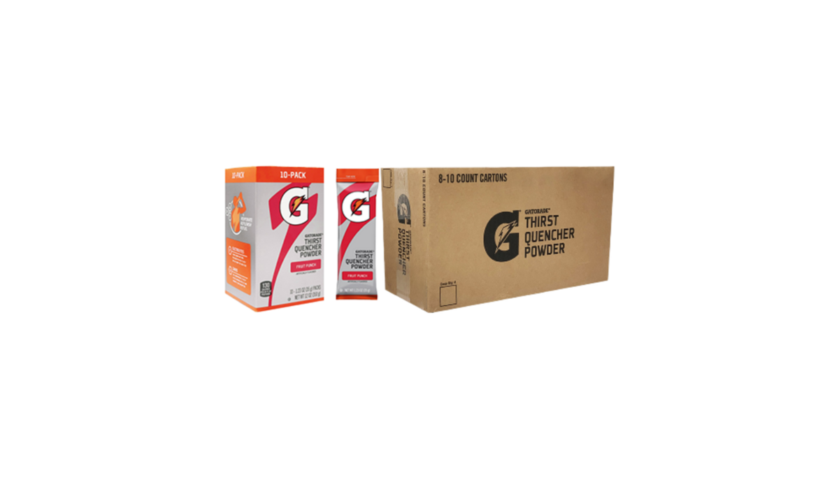 Gatorade fruit punch powder sticks 80 sticks per case